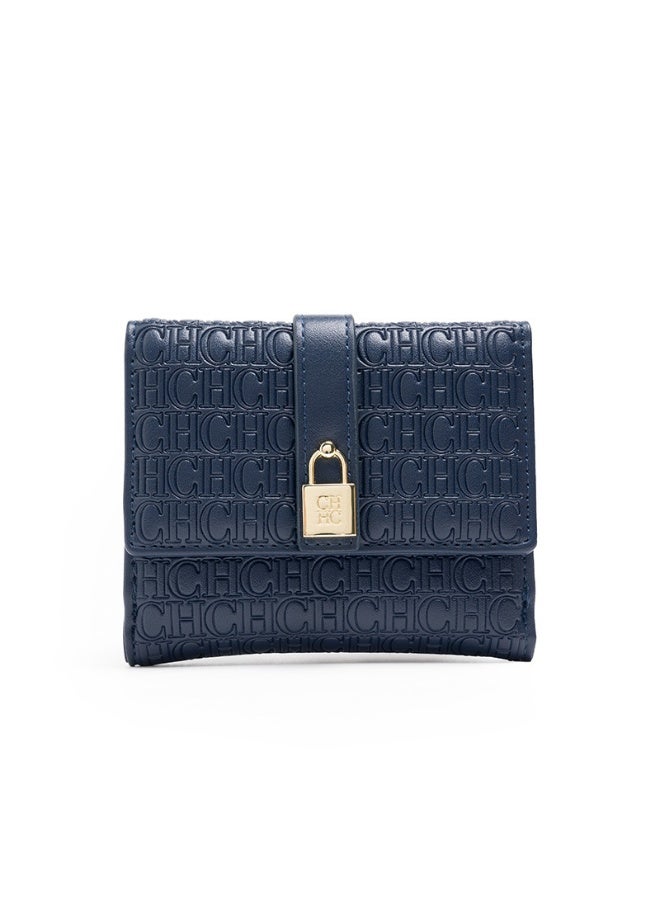 Short Buckle PU Foldable Wallet with Multi-Function Coin Pocket